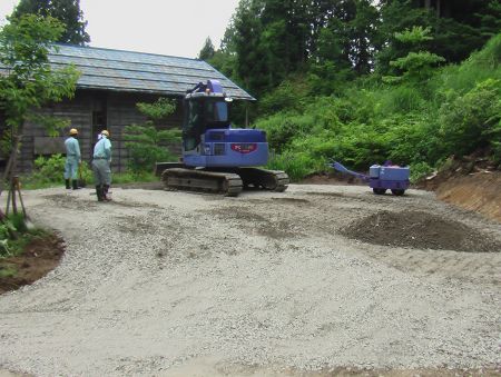 Building the parking area